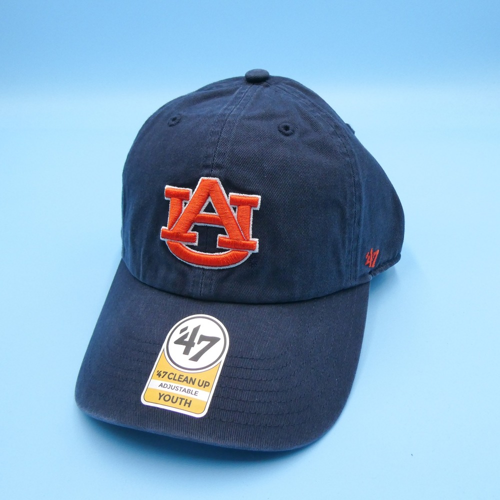 '47 Hat Youth One Size‎ Clean Up Auburn Tigers Navy Blue Cotton Adjustable Cap